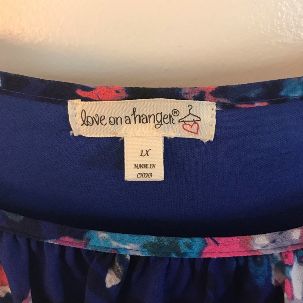 Blue Floral Maxi Dress - Picture 4 of 7